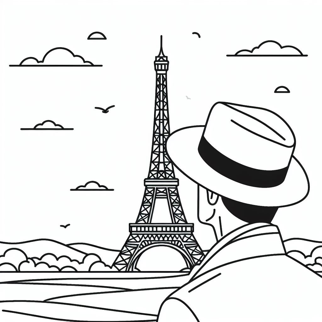 Paris Eiffel Tower Coloring Pages Paris Eiffel Tower Coloring Pages