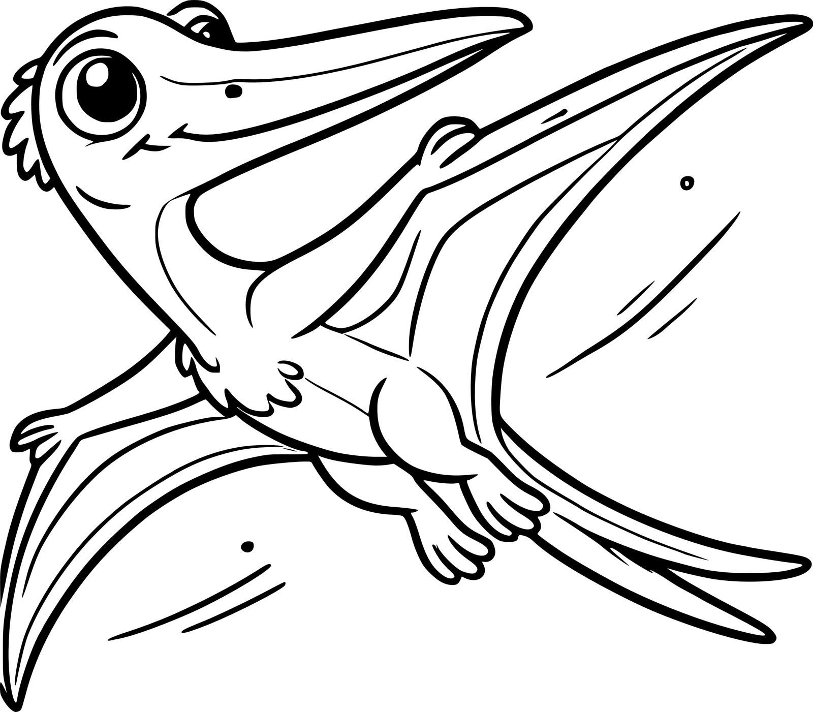 Pteranodon Fly 2 Coloring Pages 00