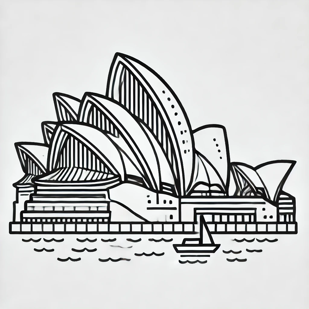 Sydney Opera House Coloring Pages
