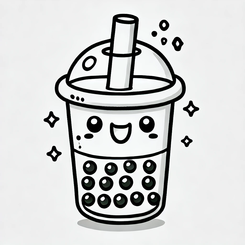 Bubble Tea Coloring Pages Bubble Tea Coloring Pages