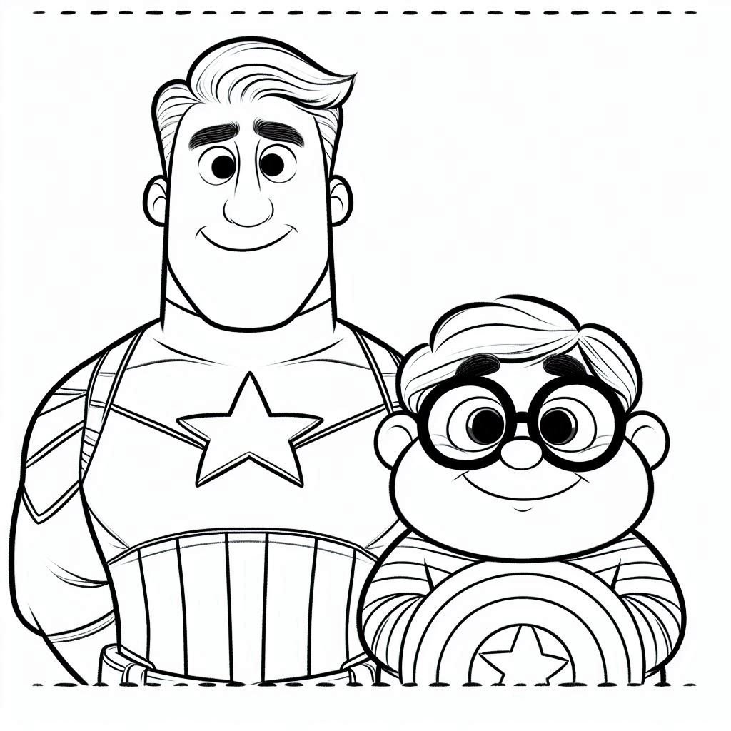 Captain America & Friend Coloring Pages