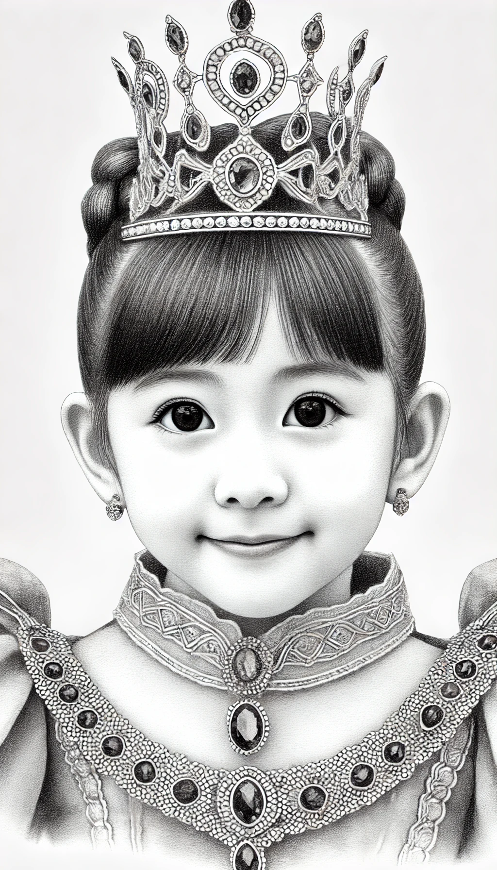 Cute Young Queen Grayscale Coloring Pages Cute Young Queen Grayscale Coloring Pages