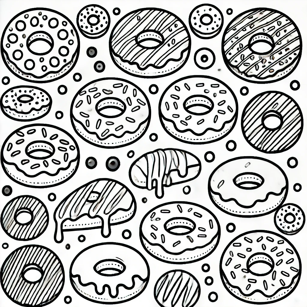 Donuts Coloring Pages Donuts Coloring Pages