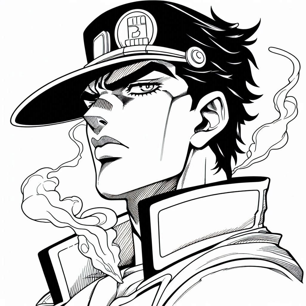 Jotaro Kujo Coloring Pages Jotaro Kujo Coloring Pages