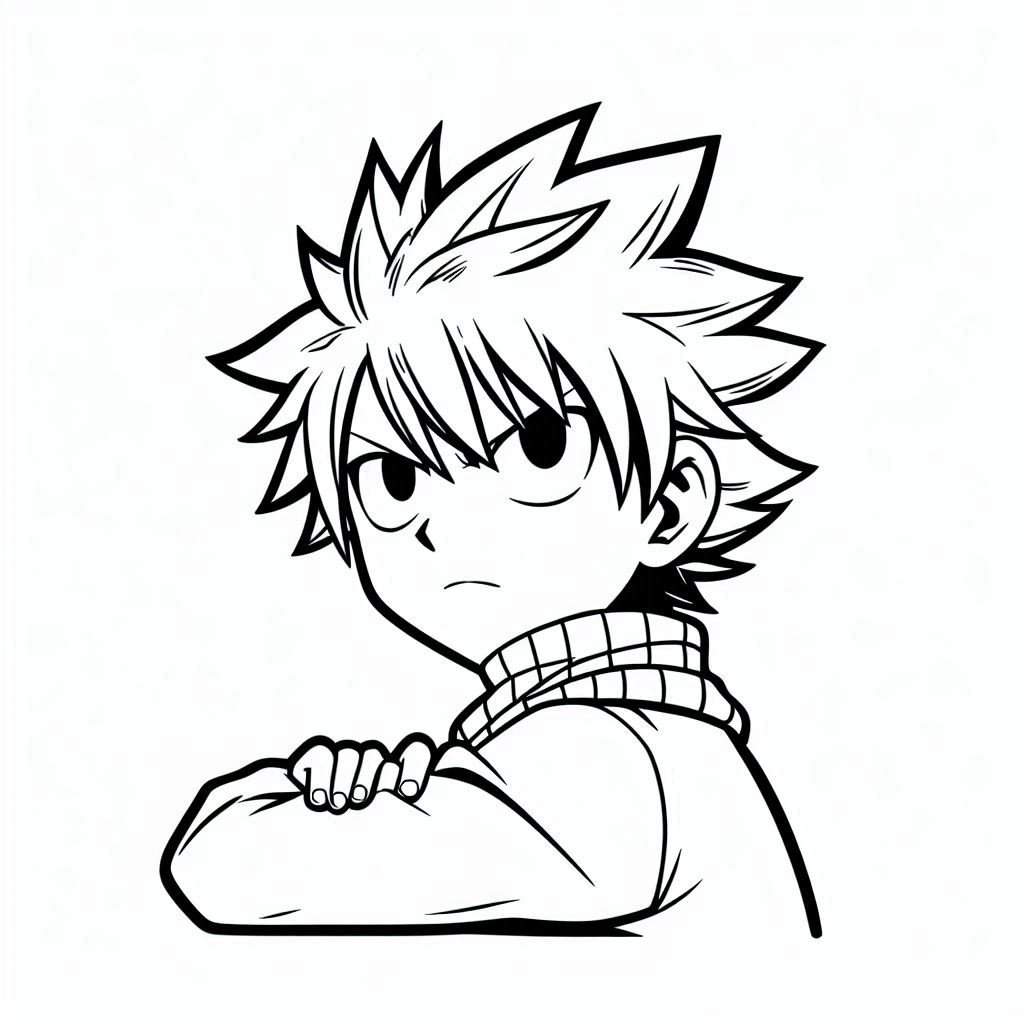 Natsu Dragneel Fairy Tail Coloring Pages