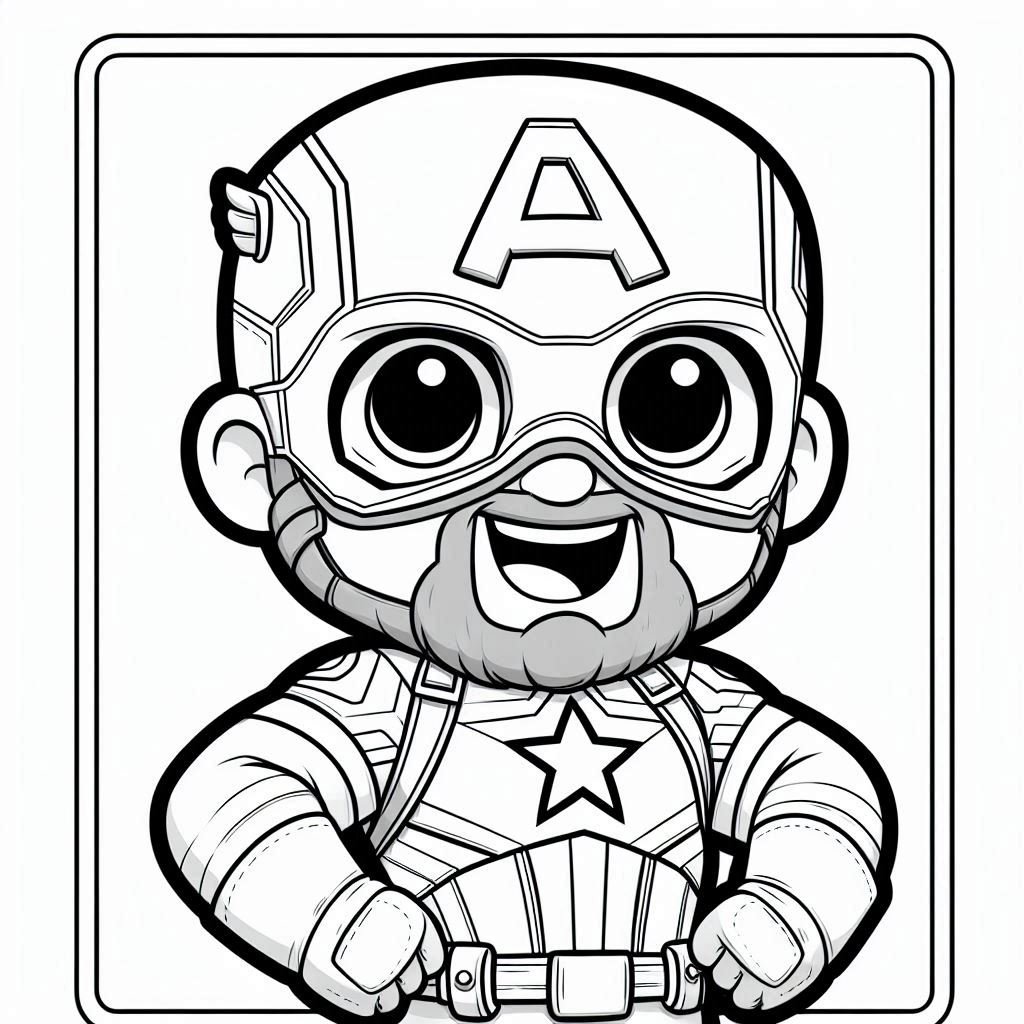 Old Captain America Coloring Pages