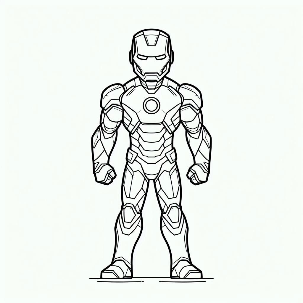 Serious Iron Man Coloring Pages