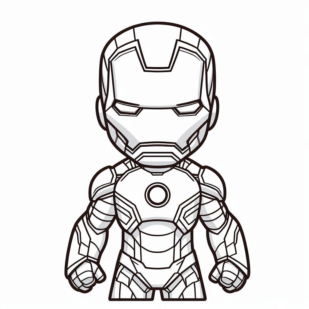Small Iron Man Coloring Pages